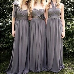 Pewter Convertible bridesmaid dress size 0